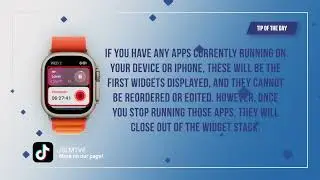 ⌚️Apple Watch Widgets  How to Use Smart Stacks #watchOS10 #applewatchultra #tipoftheday #ios17