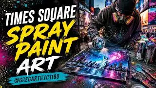 Times Square Spray Paint Art @gregartnyc1160
