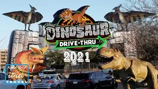 Dinosaur Drive-Thru Virtual Driving Tour in Arlington Texas, USA 2021