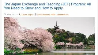 The Japan Exchange and Teaching (JET) Program: All You Need to Know | ITTT TEFL BLOG