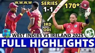 Full Highlights | West Indies vs Ireland ODI Match Highlights 2025 | Wi Vs Ire