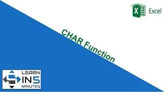 How to use CHAR function in excel?