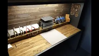 Workbench Industrial Style Made From Steel and Wood
