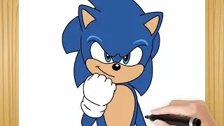 How To Draw SONIC I Easy