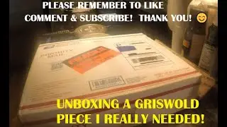 Unboxing a RARE Griswold No 8 Waffle Iron Base To Go with My Paddles!  Packing & seasoning tips!