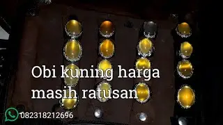 Batu obi warna kuning bersih giwang giwang | harga ratusan