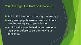Subprime Crisis - The Borrower