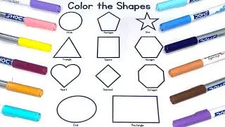 Shapes. Colouring and painting for kids and toddlers. Nisha colouring