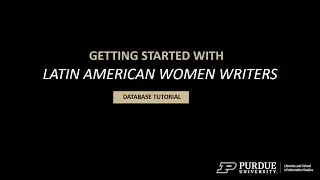 Latin American Women Writers - Featured Database