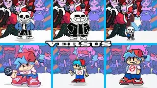 Undertale Sans Team VS FNF Boyfriend Team [MUGEN BATTLE] 3v3