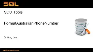 SDU Tools 152   Format Australian Phone Number