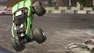 Cool Monster Truck Rollover Torn to Pieces