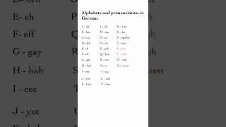 Alphabets and pronunciation in German #music #german #germany #learngerman
