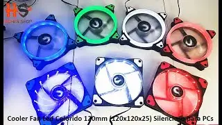 Cooler Fan Led Colorido 120mm (120x120x25) para PC Gamer - Silencioso!