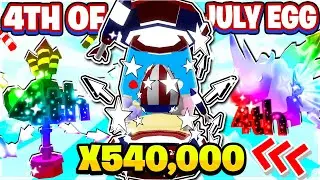 I Hatched 540,000 4TH OF JULY Pets In Roblox Clicker Simulator *Insane*