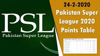 #PSL5  Latest Pointtable || PSL 5 Latest Point Table 2020 || PSL 2020 All Team Point Table