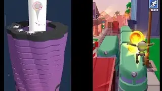 Subway Surfer and Stack Smash in mini phone