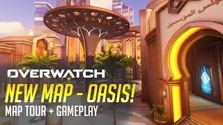 Overwatch - NEW MAP OASIS! Map Tour + Gameplay