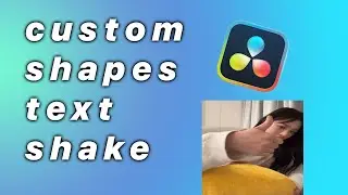 how to make custom shapes and text in davinci resolve! | tutorial