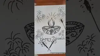 Happy Diwali | Diwali easy drawing #shorts #diwali