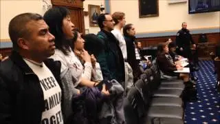Immigrant rights activists interrupt House Subcommittee on Immigration