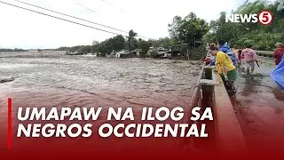 Ilog sa Negros Occidental, umapaw dahil sa Bagyong Tino