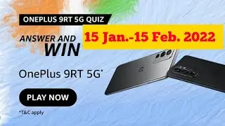 Amazon OnePlus 9RT 5G Quiz Answers Today | Amazon Quiz Answers Today | 15 January 2022