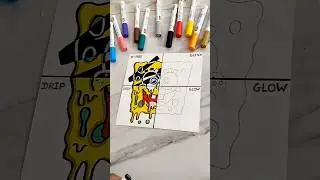 🤩Glitch Effect Style✨SpongeBob Drawing #shorts