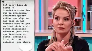 Eliana Guercio cont&oacute; que se hizo un tratamiento est&eacute;tico que le produjo una reacci&oacute;n en la cara