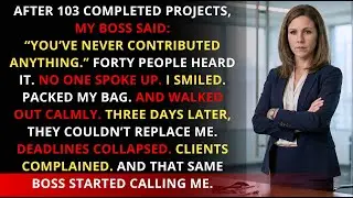 After 103 Projects, They Said I “Never Contributed” — They Regretted It