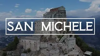 Sacra di San Michele in Piemont - Italy - 4K drone views