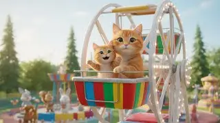 Sleeping Baby Cat&rsquo;s Dream Turns Real | Water Park Adventure