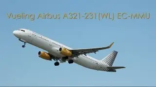 Vueling Airbus A321-231 (WL) - EC-MMU taxi and takeoff at Stuttgart Airport
