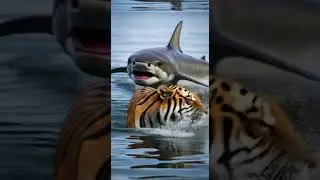 상어와 호랑이,  승자는?(Shark vs Tiger &ndash; Who Wins?) 치열한 대결 현장 공개 #wildlife #animalbattle #nature
