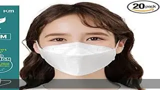 Dr.Puri [20 Pack] New Micro-Dust Protection Face Premium Mask (KF94) White Medium