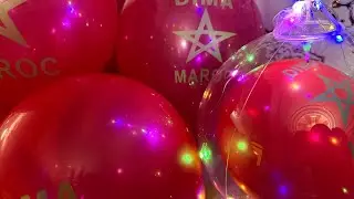 Releasing air from red ballons dima maroc colored and others in various colors🎈🎈❤️