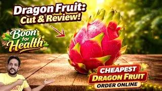 First Time Dragon Fruit Cutting 😲 | Honest Review & Benefits #dragonfruit #tranding