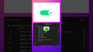 🎛️ Toggle Button with Smooth Animation | HTML & CSS #webdevelopment #coding #htmlcss #shorts