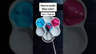 How to make Blue Color? 💙🔵 Acrylic Paint Mixing #shorts #blue #colormixing
