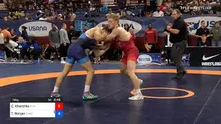 74 Kg Prelims Carson Kharchla Ohio Regional Training Center Vs Tyler Berger Sunkist Kids Wrestling