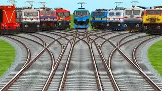9️⃣ Gaming Trains Run At Curve Branche🚫 Railroad Crossing Tracks-indian railways beamng drive train