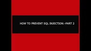 How to prevent SQL Injection in PHP:- PART 2