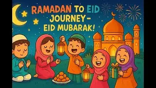 Ramadan to Eid journey song for Kids | Eid Mubarak poem in English | Eid Special 2025 @RhymioKids