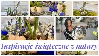 3 DEKORACJE Z NATURY / Z SZAFIRKIEM / STROIK ŚWIĄTECZNY / SPRINGDECORATION