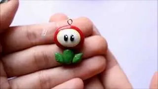 Easy Fire Flower Charm (Super Mario) | polymer clay tutorial