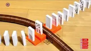 What Happens When Dominoes Face the Simplest Electromagnetic Train? (Mind-Blowing Physics!)