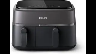 Philips Airfryer DualBasket - Cocina sano, r&aacute;pido y vers&aacute;til, 9L de capacidad, pantalla t&aacute;ctil