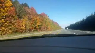 Fall colours driving from Montreal to Quebec City