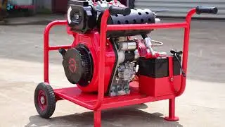 ZJBetter 6.3kw single cylinder portable diesel fire pump with two wheels