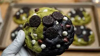 Matcha Oreo Chocolate Chip Cookies ♡
